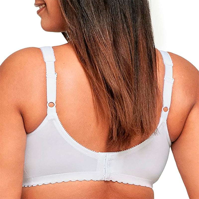 Glamorise MagicLift Cotton Support Bra Wirefree White 36C