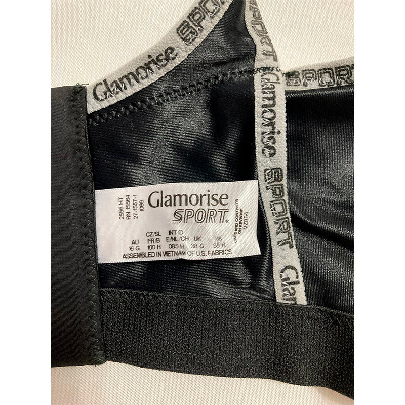 Glamorise No-bounce Camisole Sports Bra Wirefree Black 38H