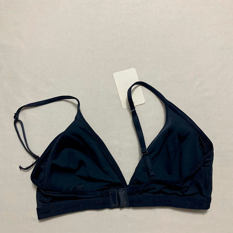 NWD Calvin Klein Form to Body Lightly Lined Triangle Bralette Navy M