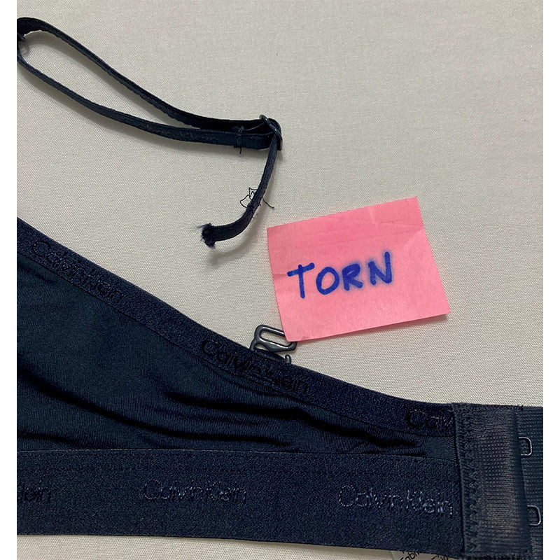 NWD Calvin Klein Form to Body Lightly Lined Triangle Bralette Navy M
