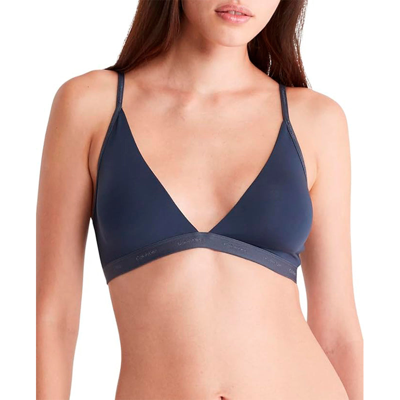 NWD Calvin Klein Form to Body Lightly Lined Triangle Bralette Navy M