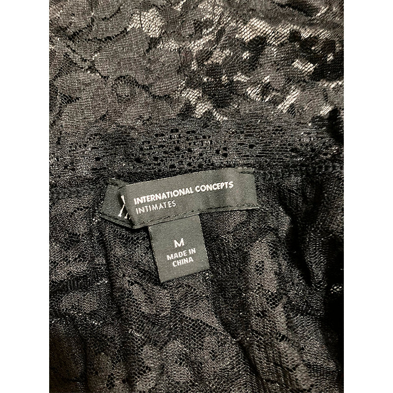 INC Sexy Lace Lingerie Tank Top BLack M