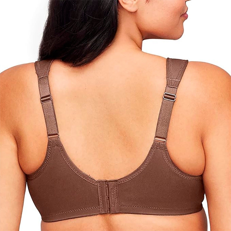 Glamorise Low Cut Wonderwire Lace Bra Underwire Mocha 38DD