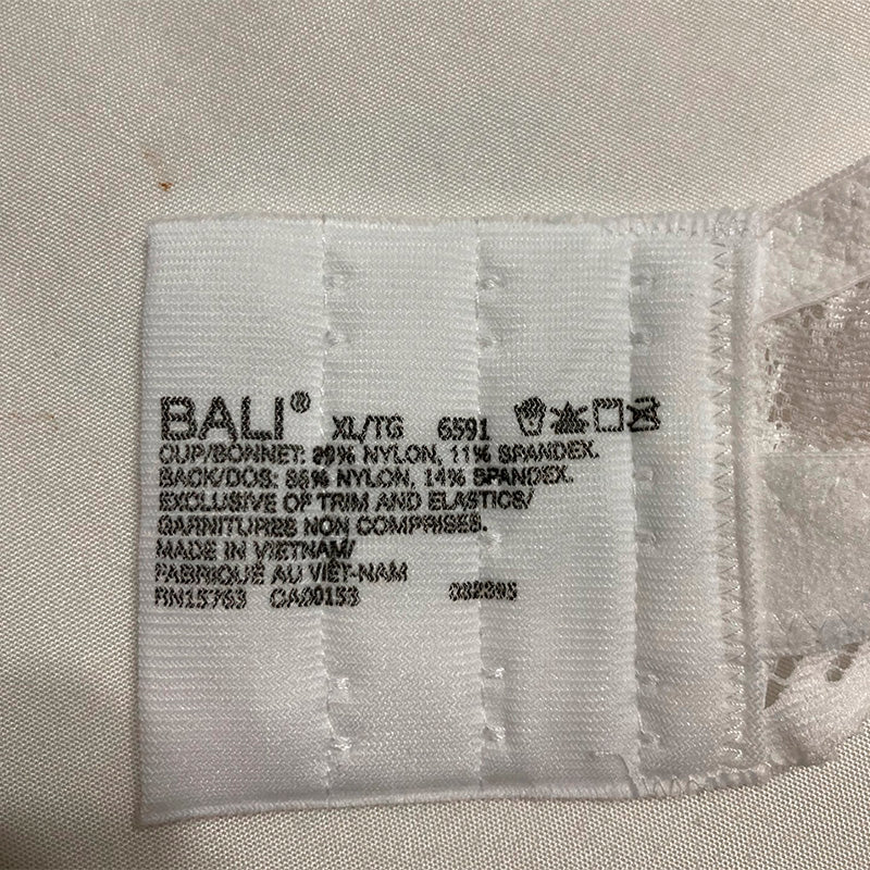 NWD Bali Lace Desire Wireless Bra White XL