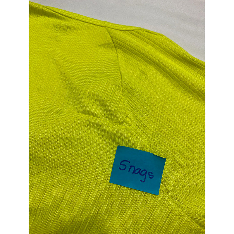 NWD Jenni Split-Neck Pajama Top Electric Yellow S