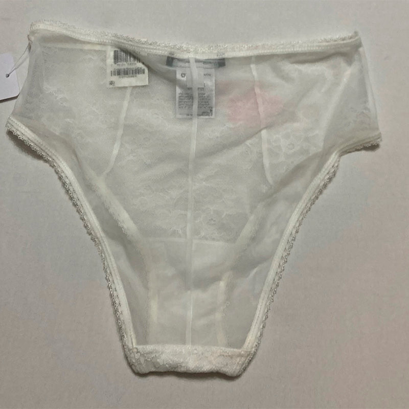 NWD INC Cheeky Lace Brief Underwear White S