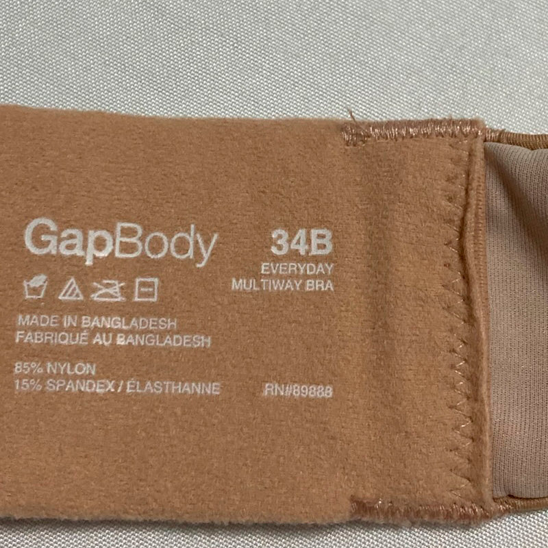 NWD GapBody Everyday Essentials Multi-Way Bra Beige 34B