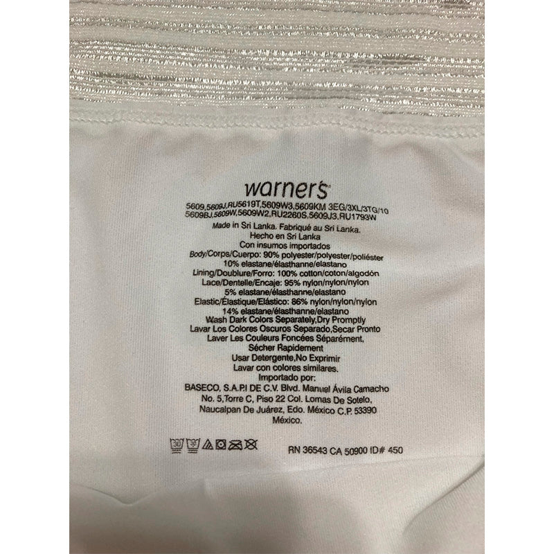 NWD Warner's Dig-Free Comfort Waist Hipster White 3XL