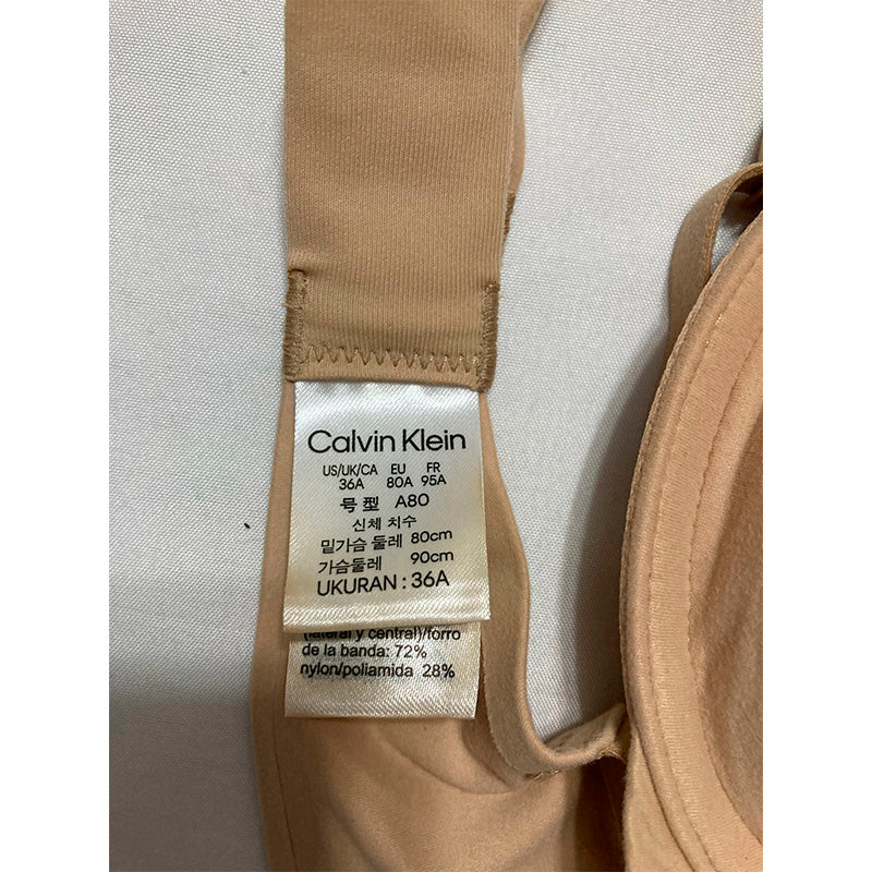 NWD Calvin Klein Perfectly Fit Lightly Lined T-Shirt Bra Beige 36A