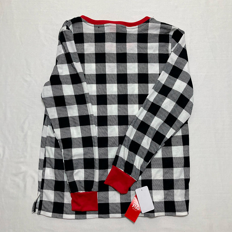 Family Pajamas Only Pajama Top Matching Thermal Buffalo Black and White M
