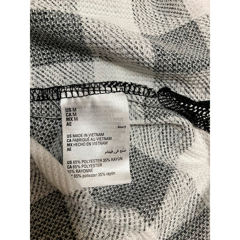 Family Pajamas Only Pajama Top Matching Thermal Buffalo Black and White M