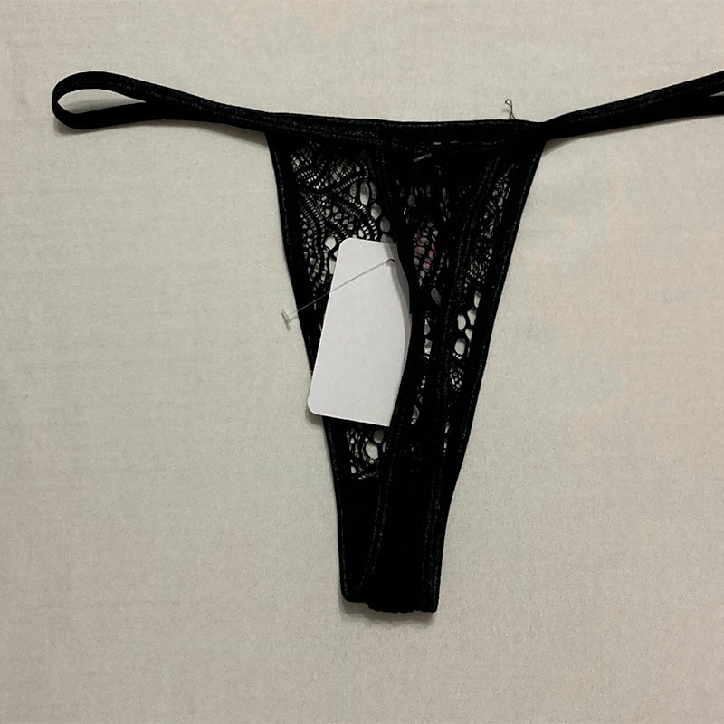 Dreamgirl Thong Lace Black M