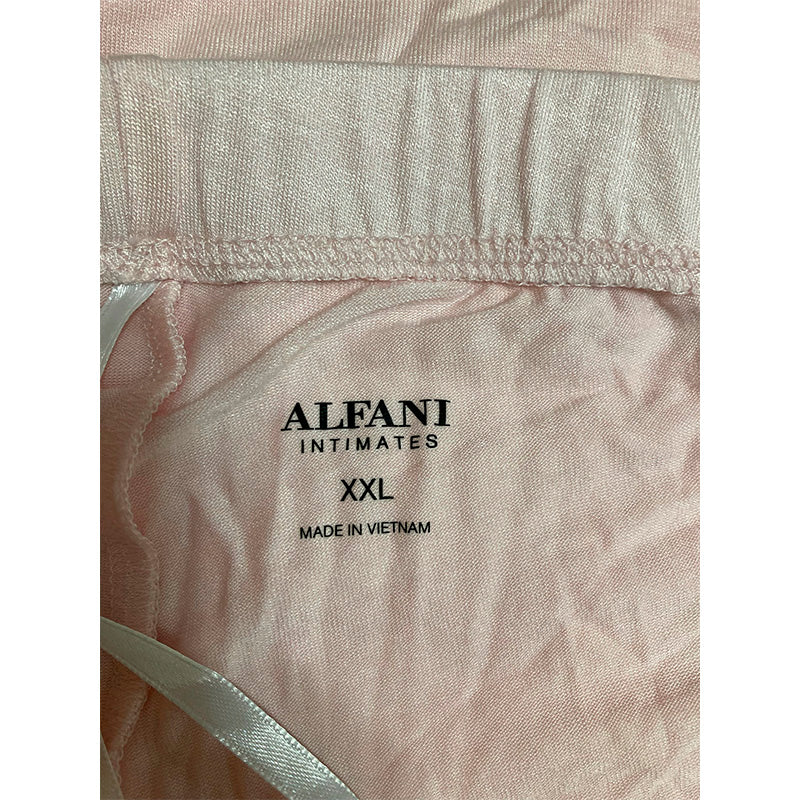 Alfani Pajama Short Waist Band Pink Rose 2XL