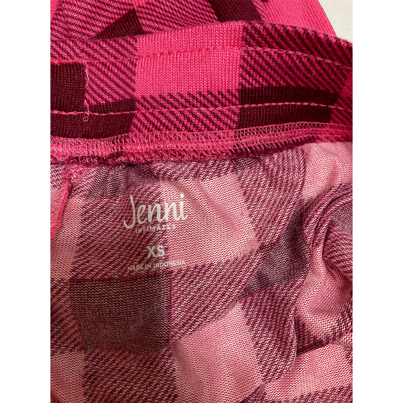Jenni Only Pajama Pants Long Sleeve Waistband Pink Striped XS