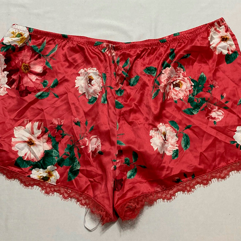 INC Sleep Short Lace Floral Red XL