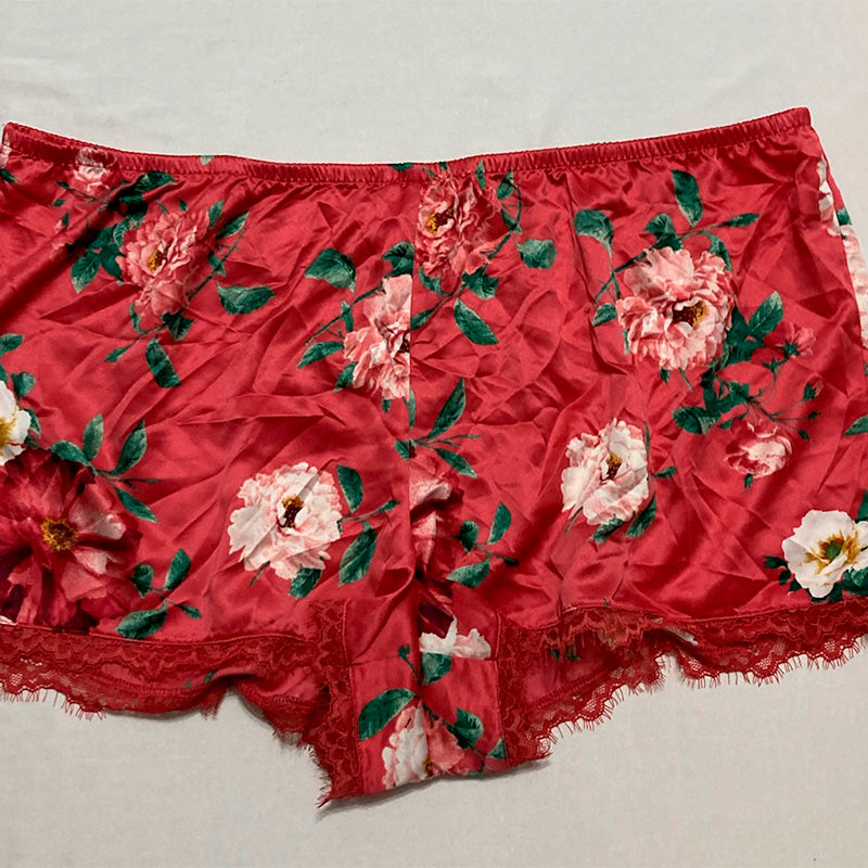 INC Sleep Short Lace Floral Red XL