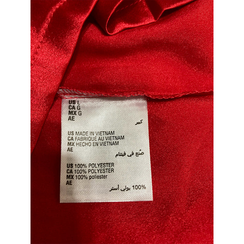 INC Satin Notch Collar Only Pajama Top Ski Patrol L