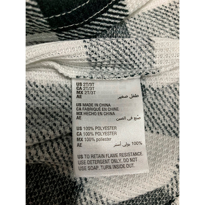 Family Pjs Only Pajama Top Round Neck Plaid Multicolor 2T/3T