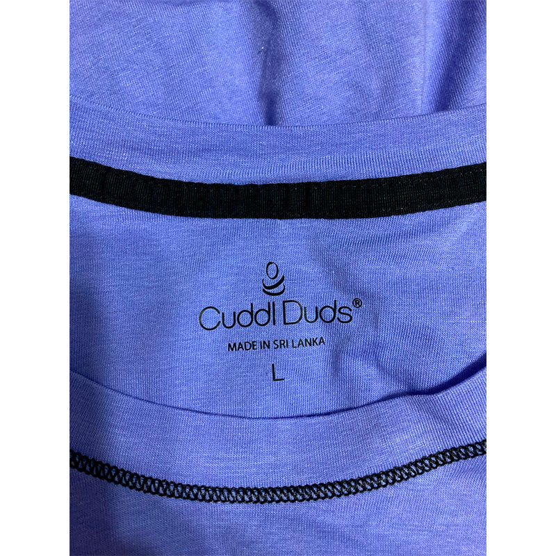 Cotton-Blend Elbow Sleeve Crew Neck Only Top Pajama Purple L