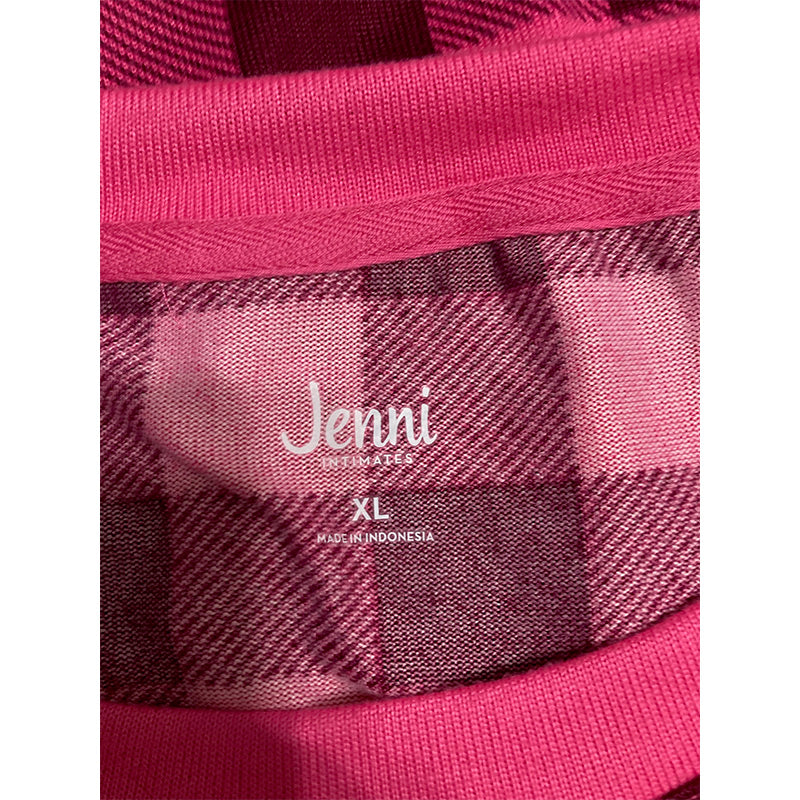 Jenni Long-Sleeve Only Pajama Top Pink XL