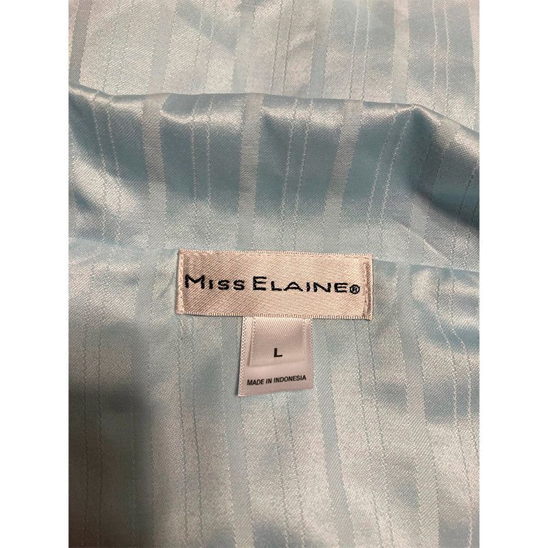 Miss Elaine Only Pajama Top Long Sleeve Blue L