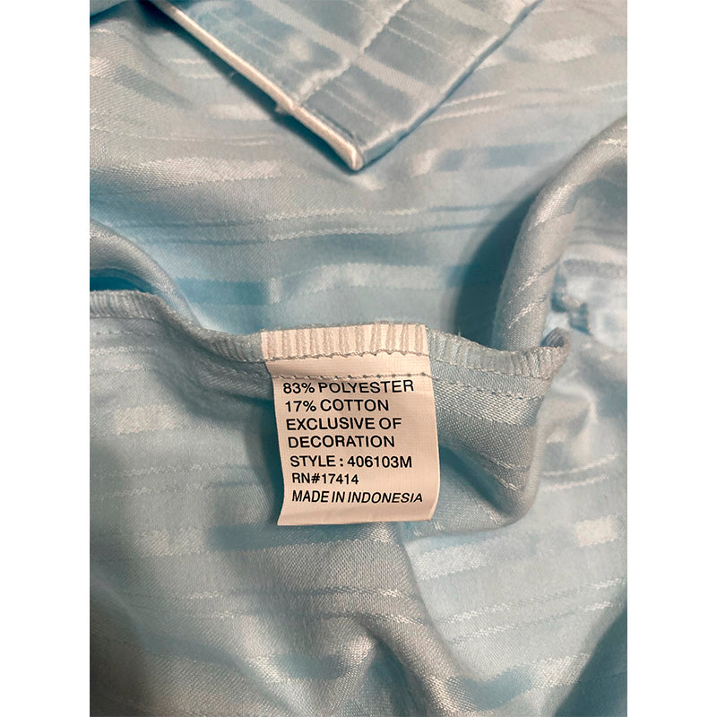 Miss Elaine Only Pajama Top Long Sleeve Blue L