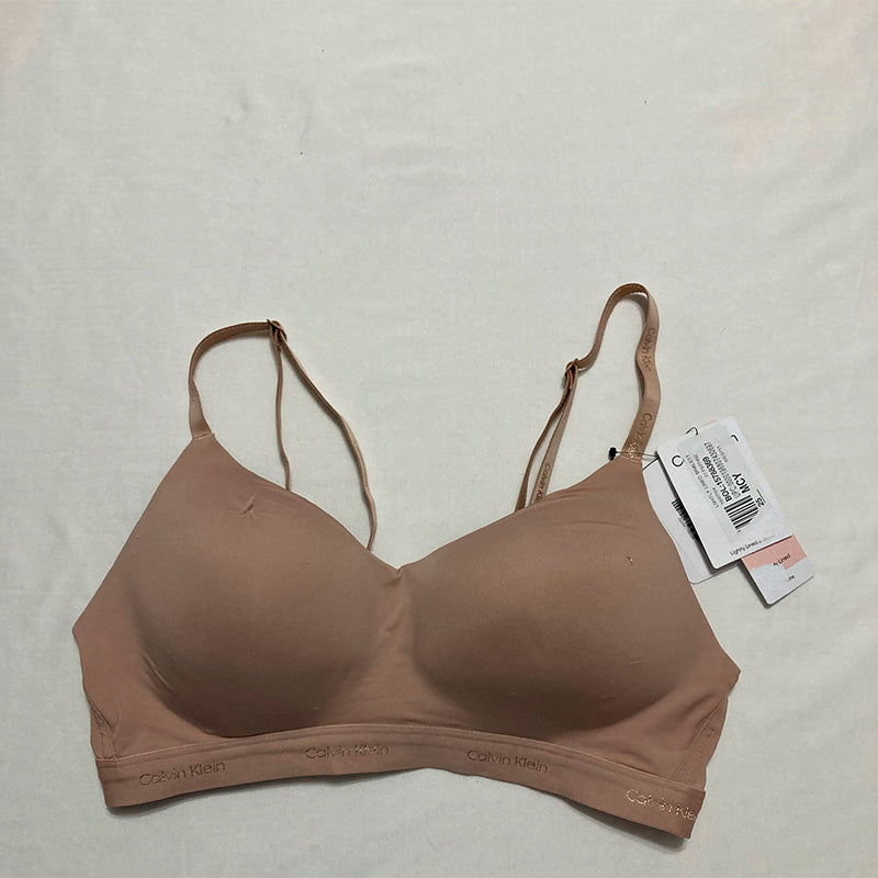 NWD Calvin Klein Form to Body Lightly Lined Bralette Nude L