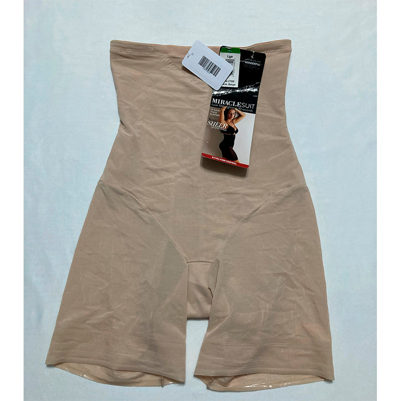 NWD Miraclesuit Shapewear Hi-Waist Thigh Slimmer Nude L