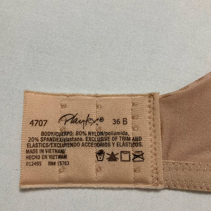 NWD Playtex All Over Smoothing Full-Figure Wirefree Bra Nude 36B