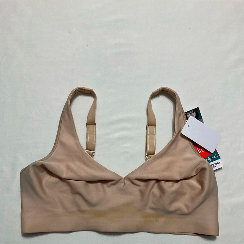 NWD Hanes Stretch Long Line Pullover Bra Nude L