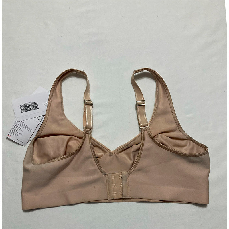 NWD Hanes Stretch Long Line Pullover Bra Nude L