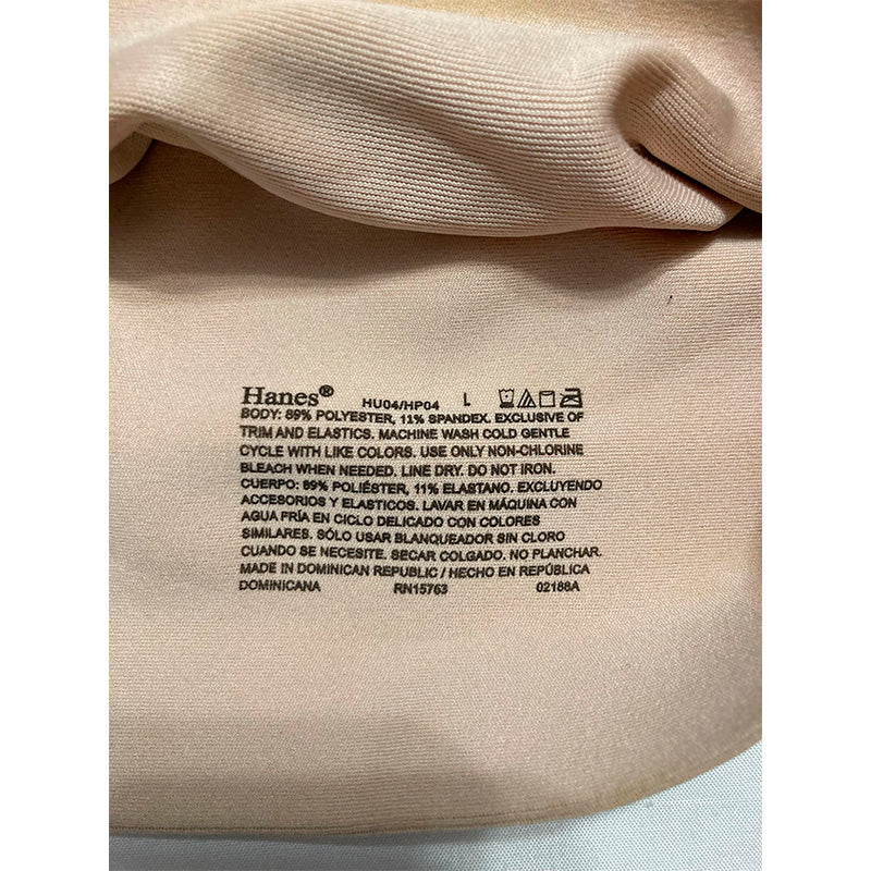 NWD Hanes Stretch Long Line Pullover Bra Nude L