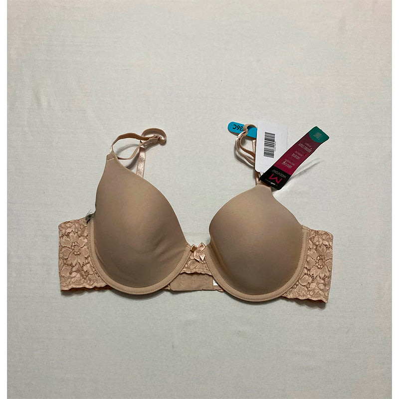 NWD Maidenform Demi Underwire Lace Bra Beige 36C