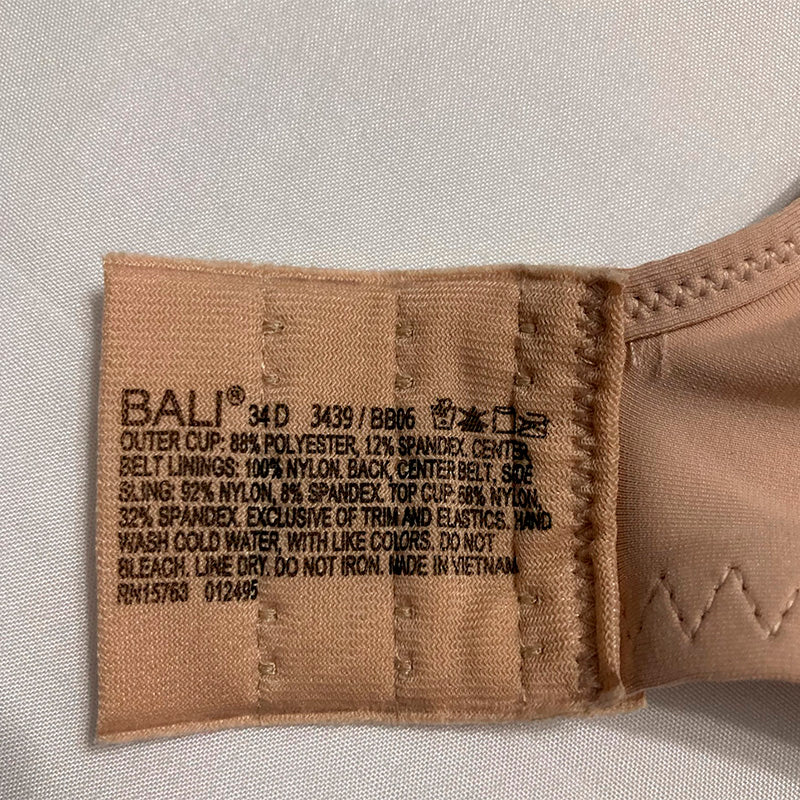 NWD Bali One Smooth U Ultra Light Illusion Neckline Underwire Bra Nude 34D