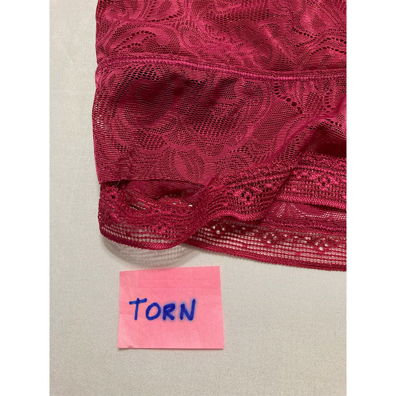 NWD Maidenform Comfort Wireless Seamless Brami, V-Neck Cami Bra Red XL