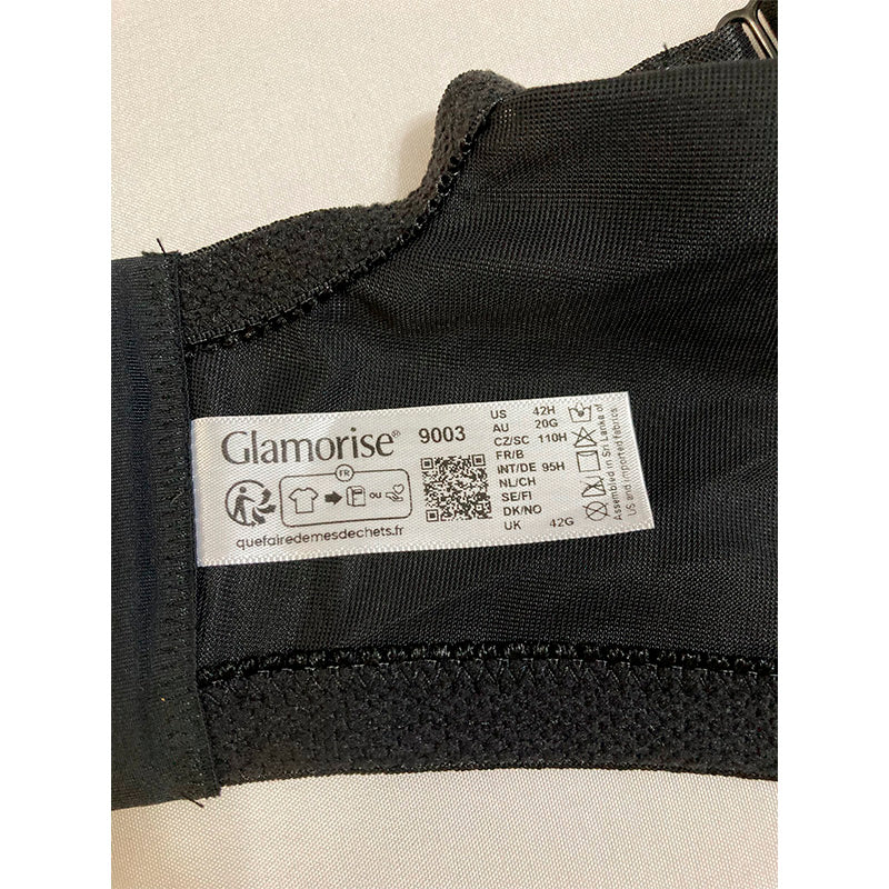 Glamorise Plus Size Wonderwire Black 42H