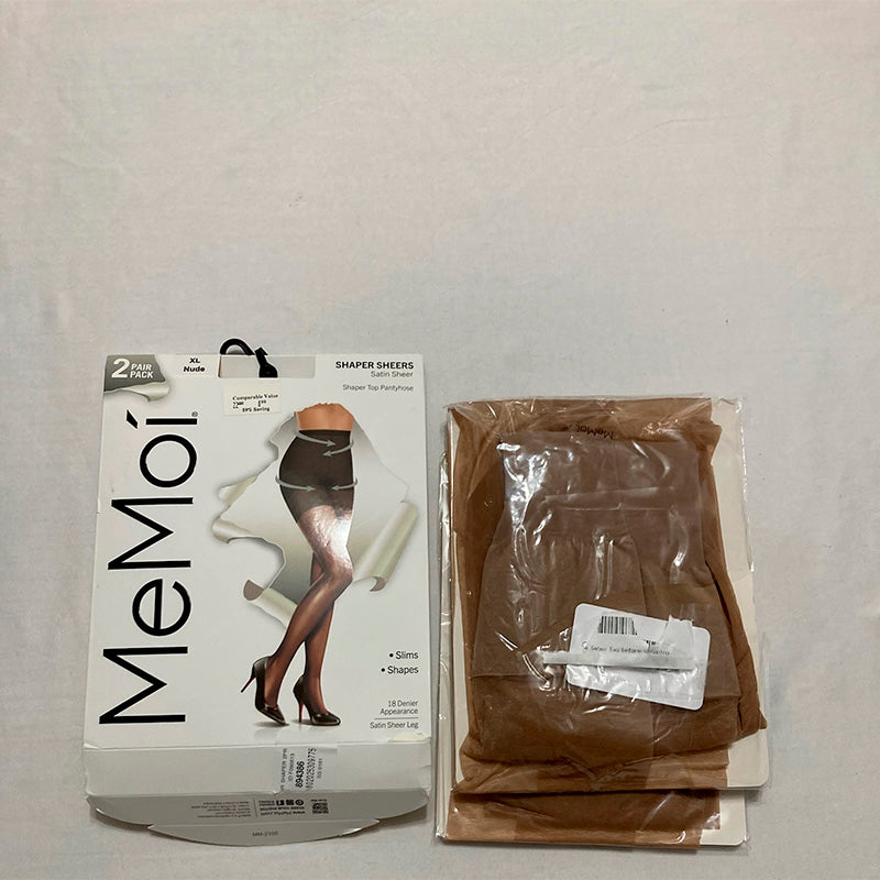 Memoi 2 Pack Shaper Sheers Nude XL