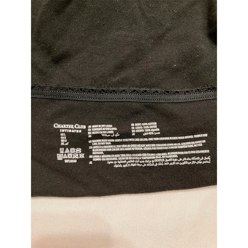 Charter Club Bikini Underwear Black L