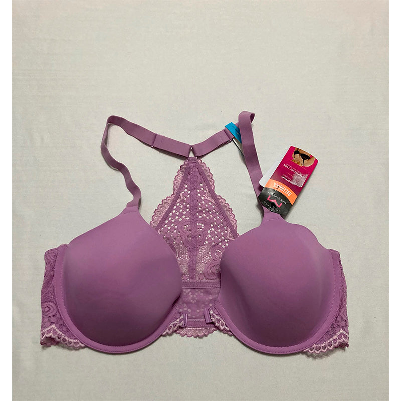 NWD Maidenform One Fab Fit Full Coverage Lace Racerback Purple 38C
