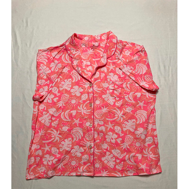 Cuddl Duds Only Sleep Top Coral Floral XL
