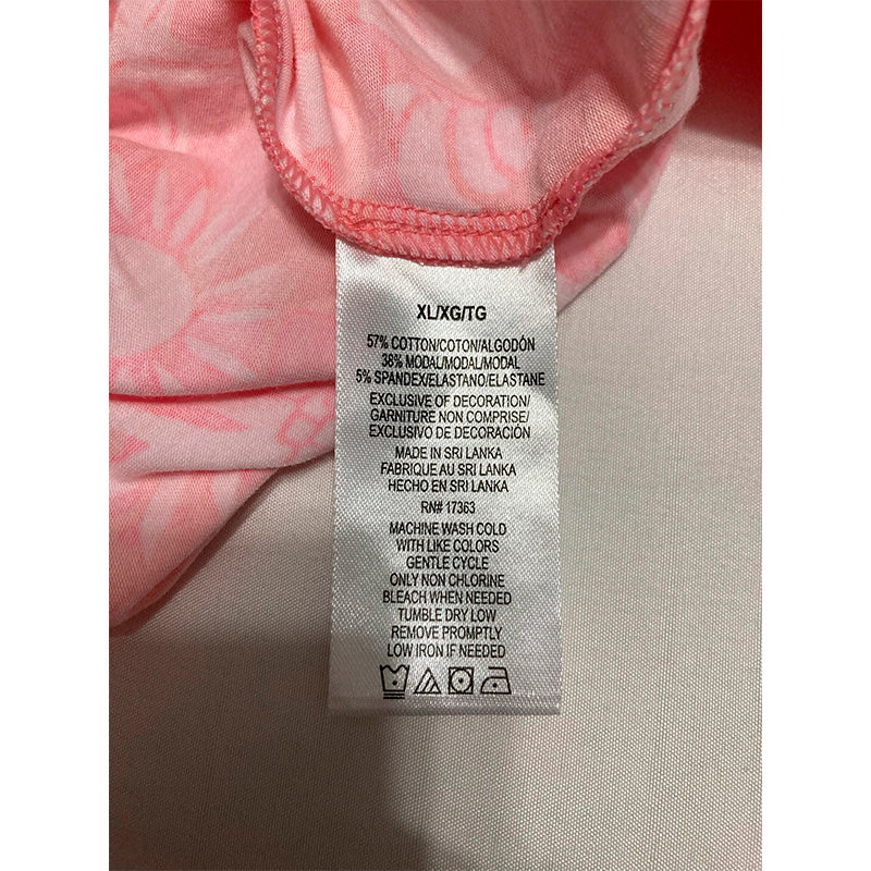 Cuddl Duds Only Sleep Top Coral Floral XL