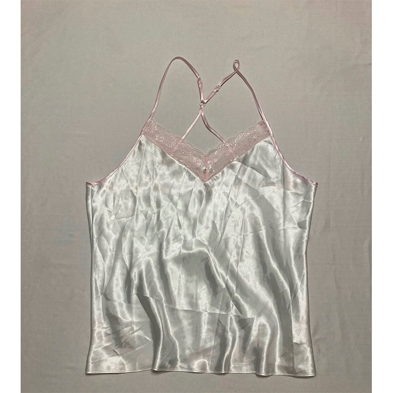 NWD Linea Donatella Bride Satin Wrap Robe & Cami Set White XL
