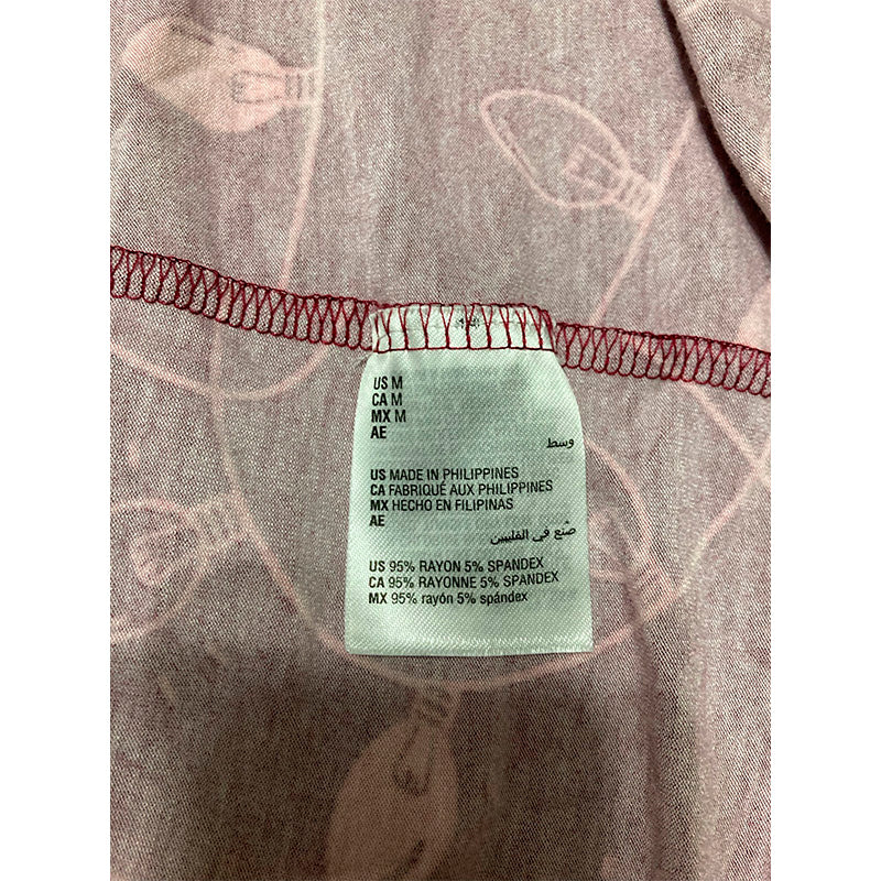 Jenni Women's Notched-Collar Long-Sleeve Sleepshirt Burgundy M