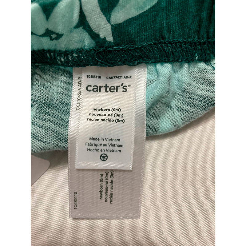 Carter's Only Pajama Short Newborn Green 0M