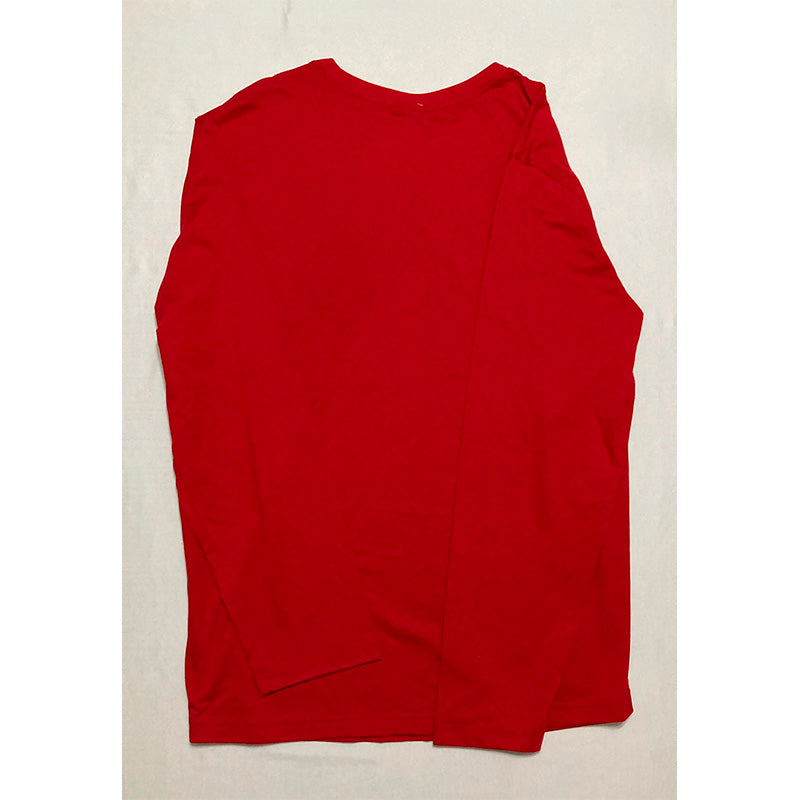 Family Pj Pajama Top Round Neck Men Red