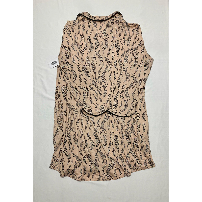 State of day Notch Collar Sleepshirt Nude/Black XL