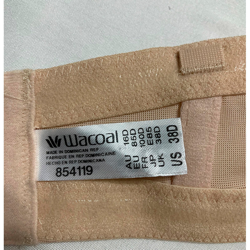 NWD Wacoal Red Carpet Strapless Bra Sand 38D