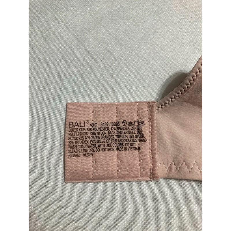 NWD Bali U Ultra Light Illusion Neckline Underwire Bra Rose 40C