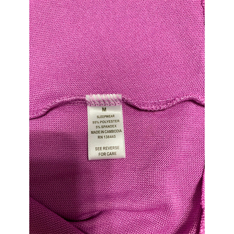 Muk Luks Only Pajama Top Round Neck Purple M