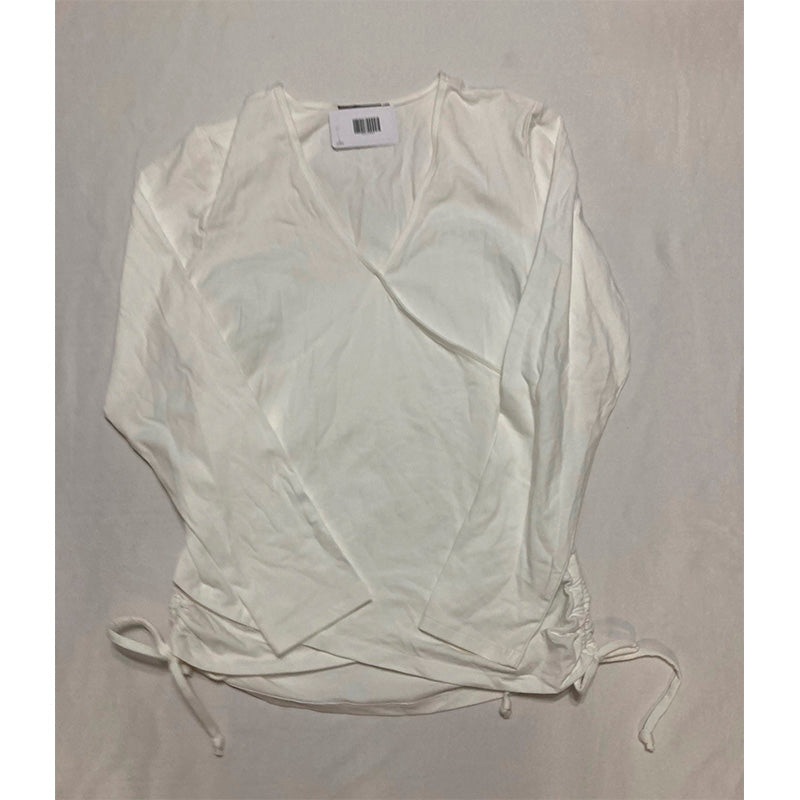 INC T Shirt V Neck White L